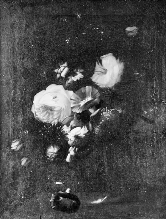 Flowers in a Glass Bottle