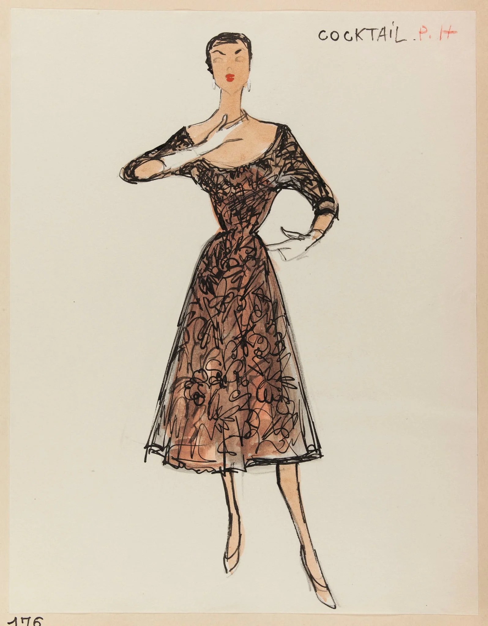 Cocktail, by Carven, 1952