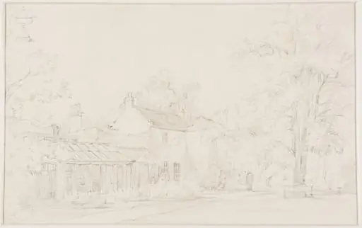 A house, with trees