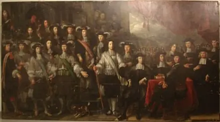Council of war of eleven companies of the Dordrecht militia, ca 1675