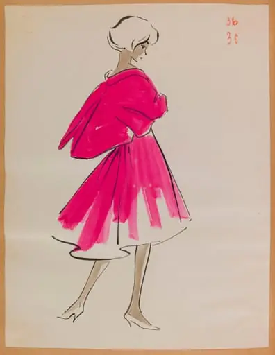 Robe structurée à l'arrière rose