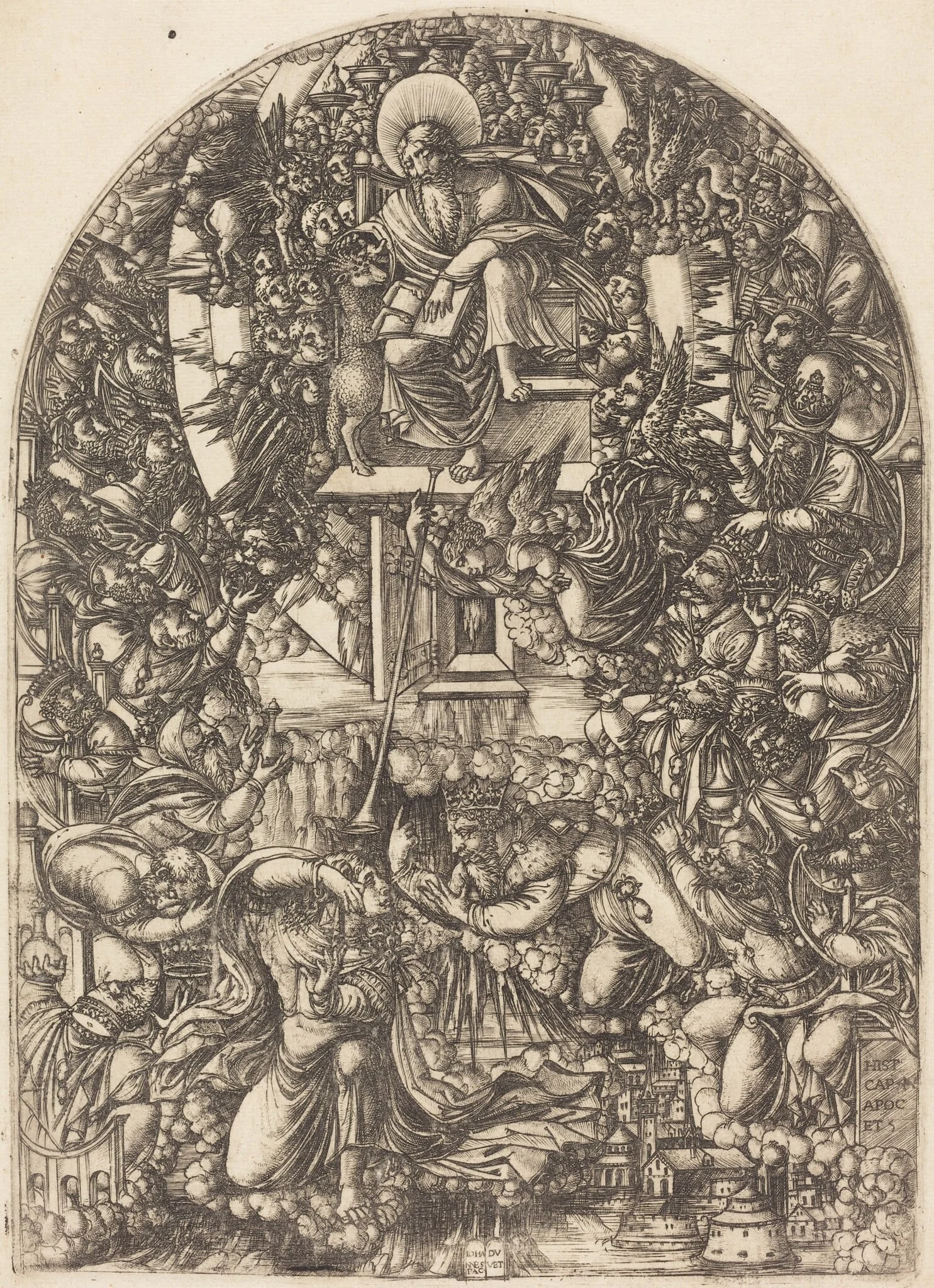 Saint John Summoned to Heaven, by Jean Duvet, ink, 1551