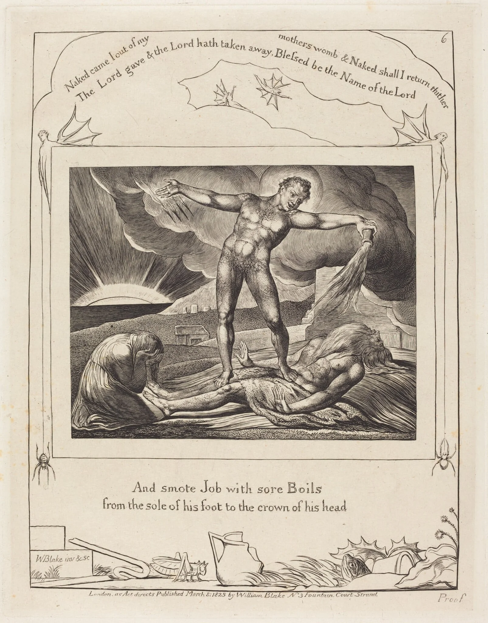 Satan Smiting Job with Boils