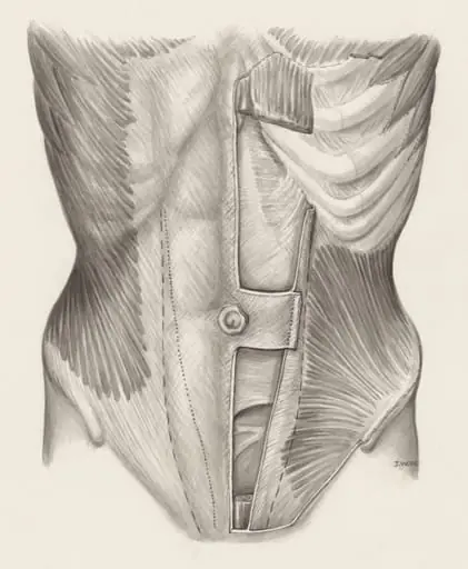 Muscular tissue of the abdomen