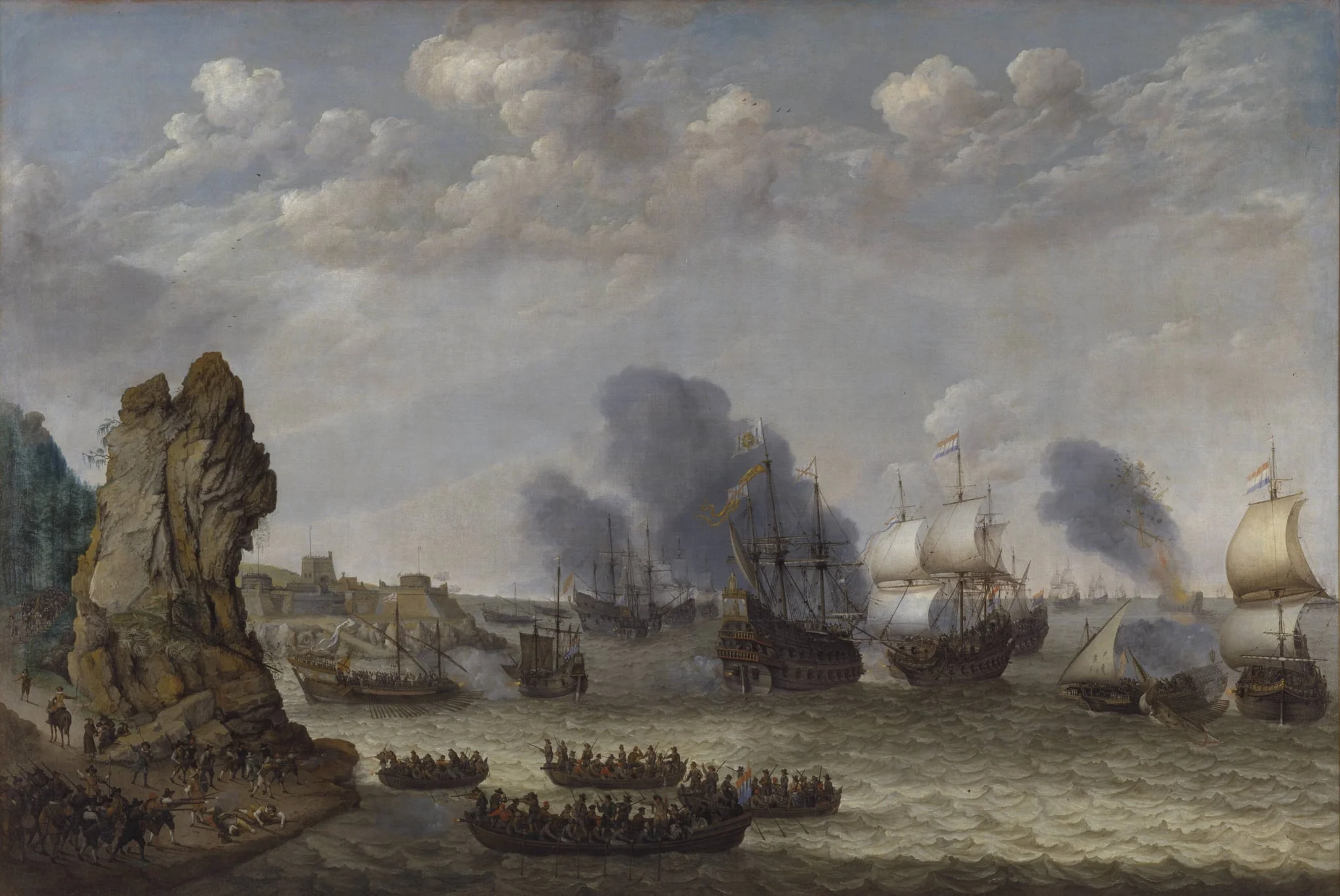 The Four Day's Battle, 11-14 June 1666, by Unknown, 1750