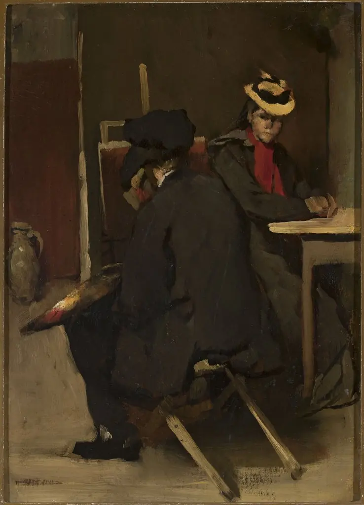 In the painter's studio