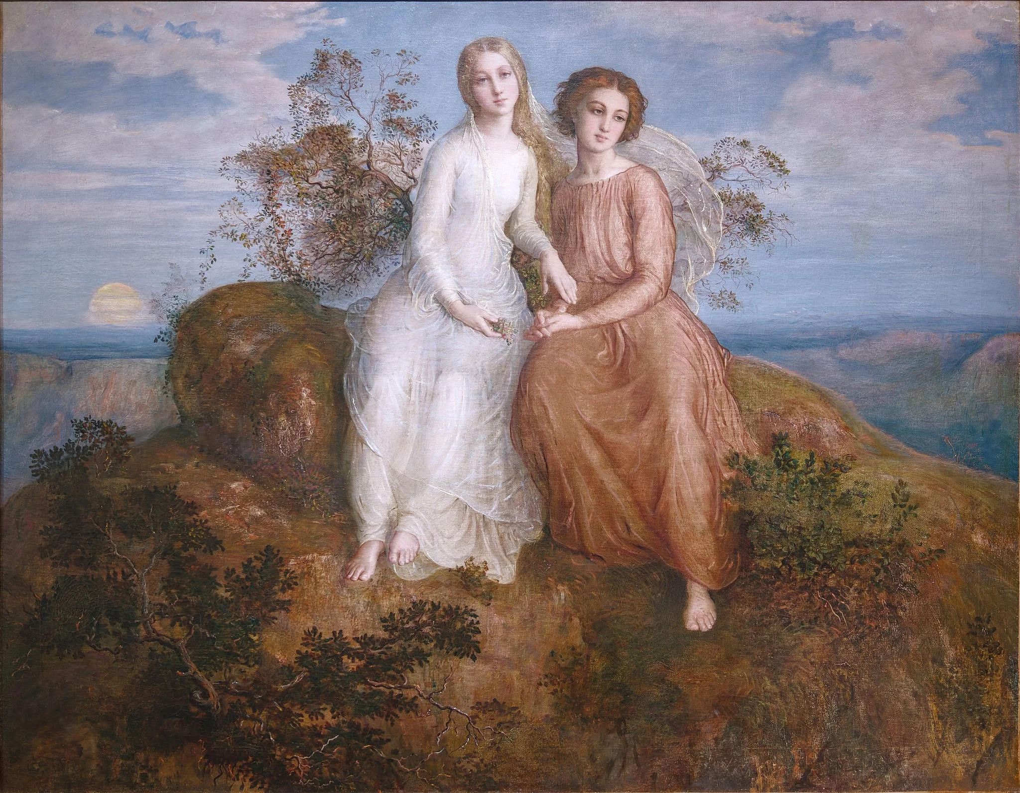 Poem of the Soul - One evening, by Louis Janmot, oil, 1854