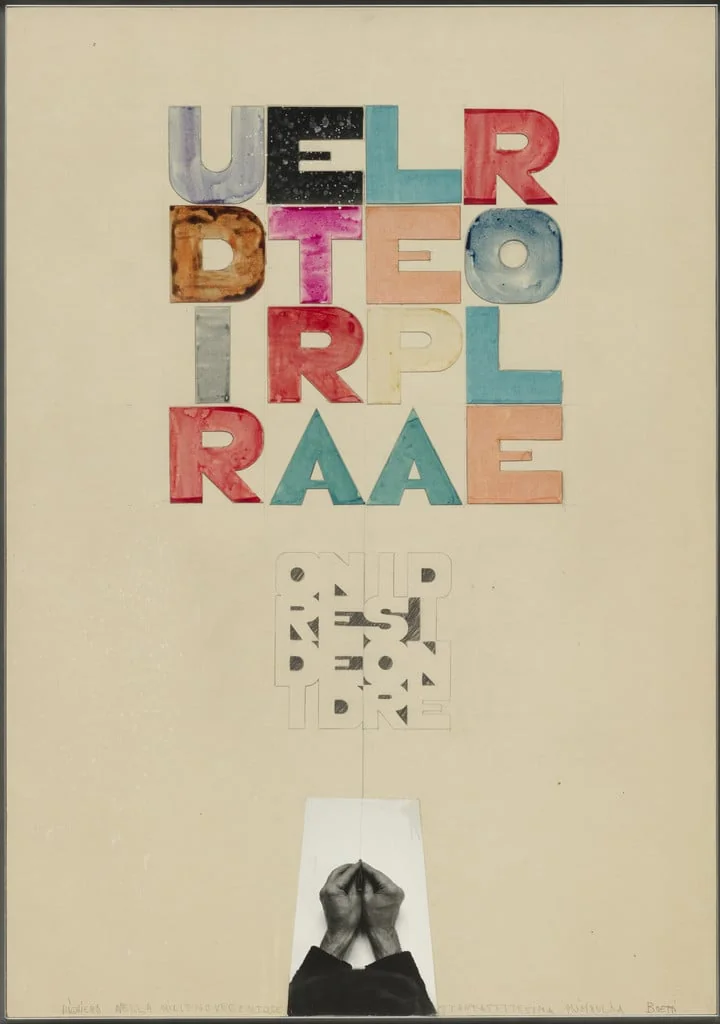 Untitled, by Alighiero Boetti, graphite, 1977