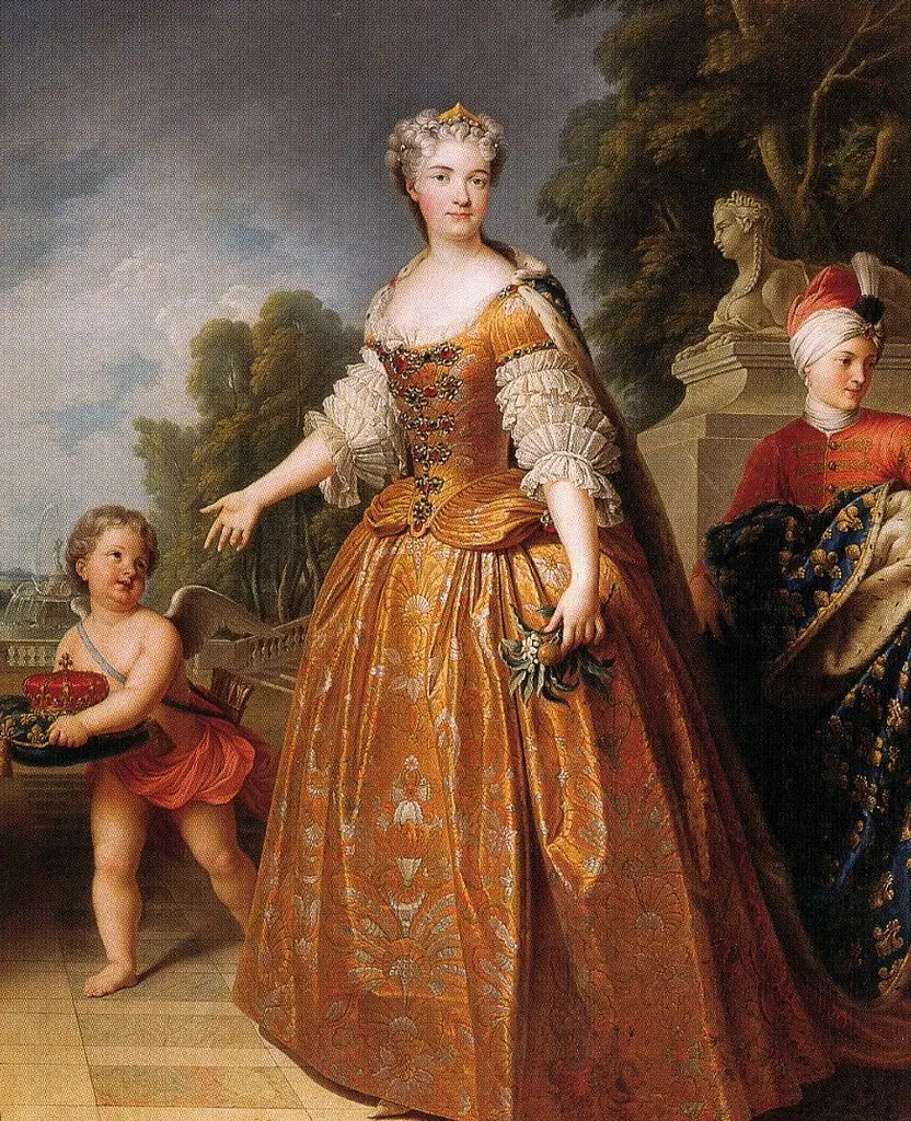 Marie Leszczyńska with page boy and putti