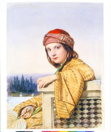 Girl with a fan