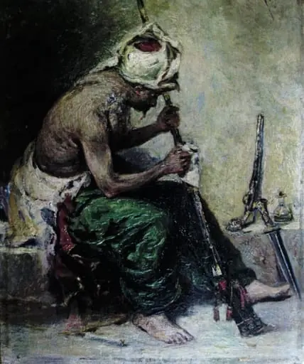 Arab curățindu-și arma