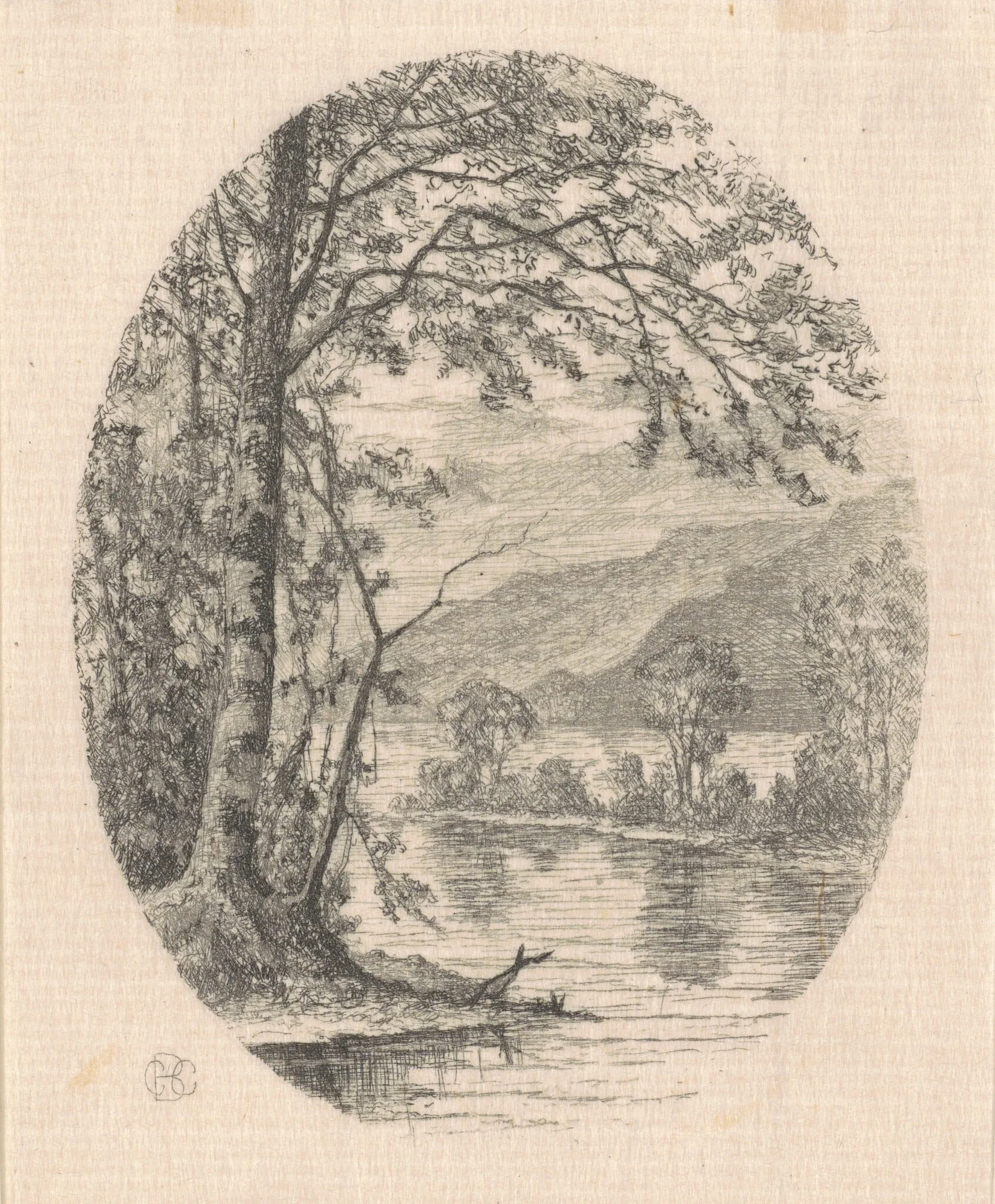 On Green River, by Carl C. Brenner, ink, 1880
