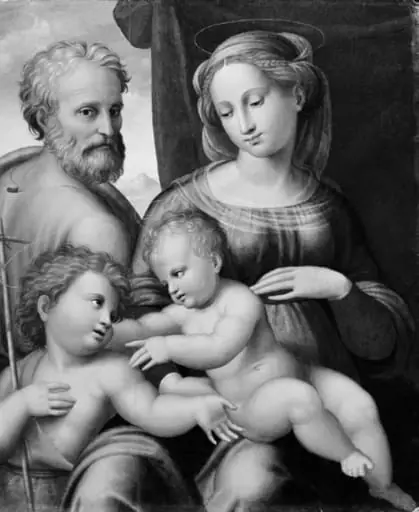 The Holy Family and St John