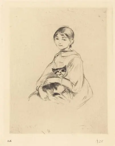 Julie Manet Holding a Cat