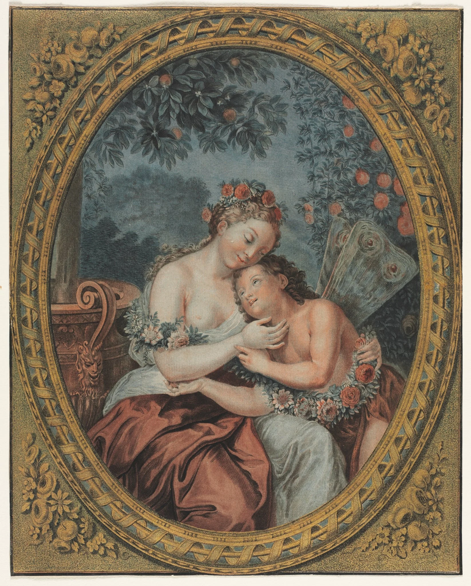 Zephyre and Flore, by Jean-François Janinet, 1776