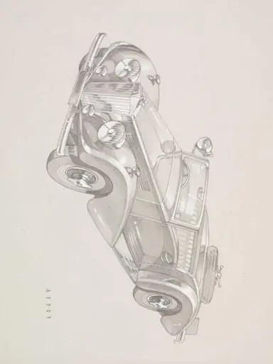 Drawing of a car