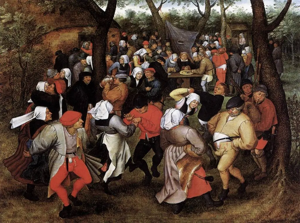 Wedding dance in open air