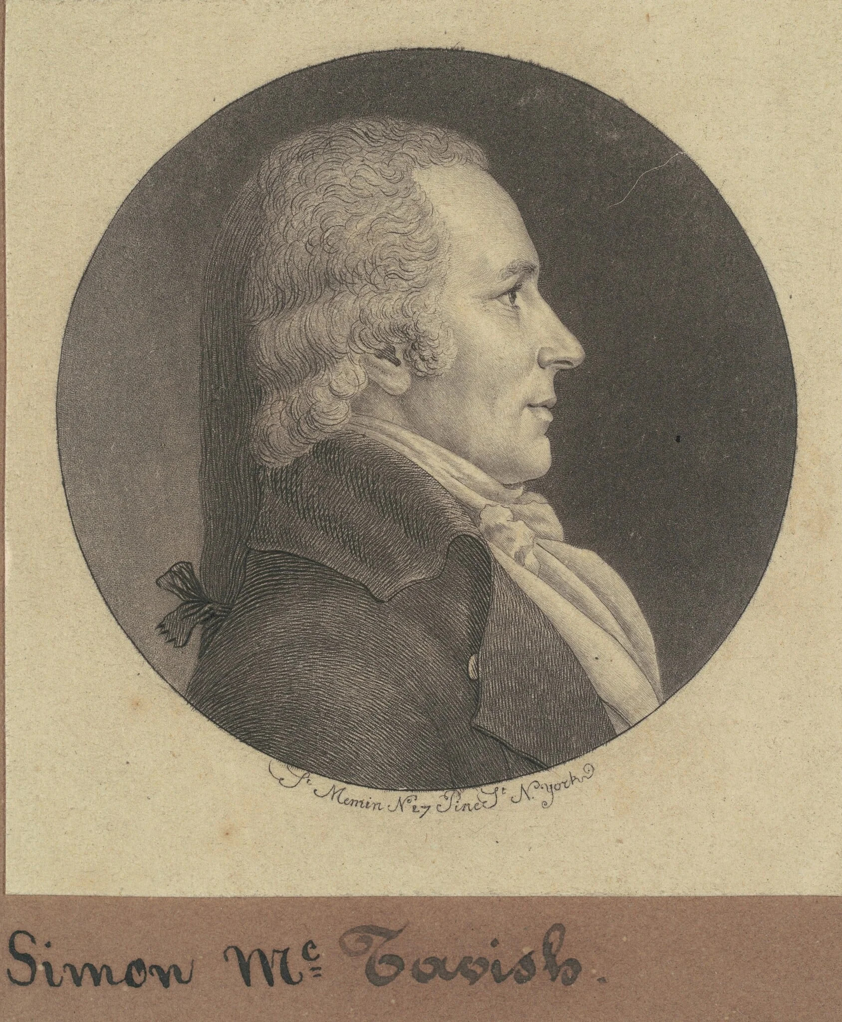 Simon McTavish, by Charles Balthazar Julien Févret de Saint-Mémin, ink, 1796
