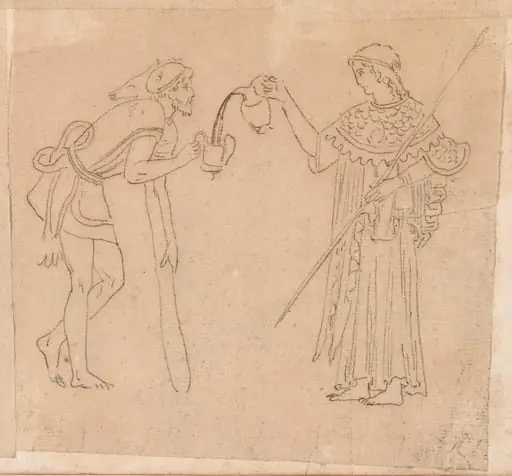 Athena Pouring a Drink for Hercules