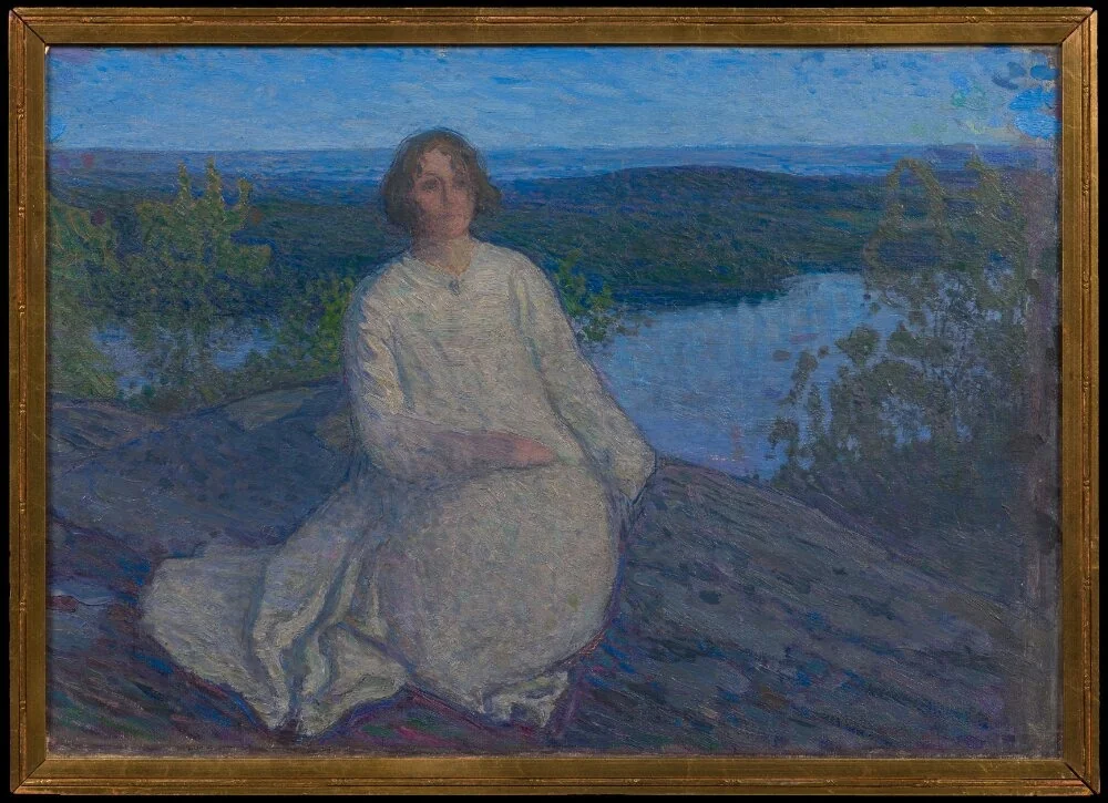 A Summer Night, by Björn Ahlgrensson, oil, 1905