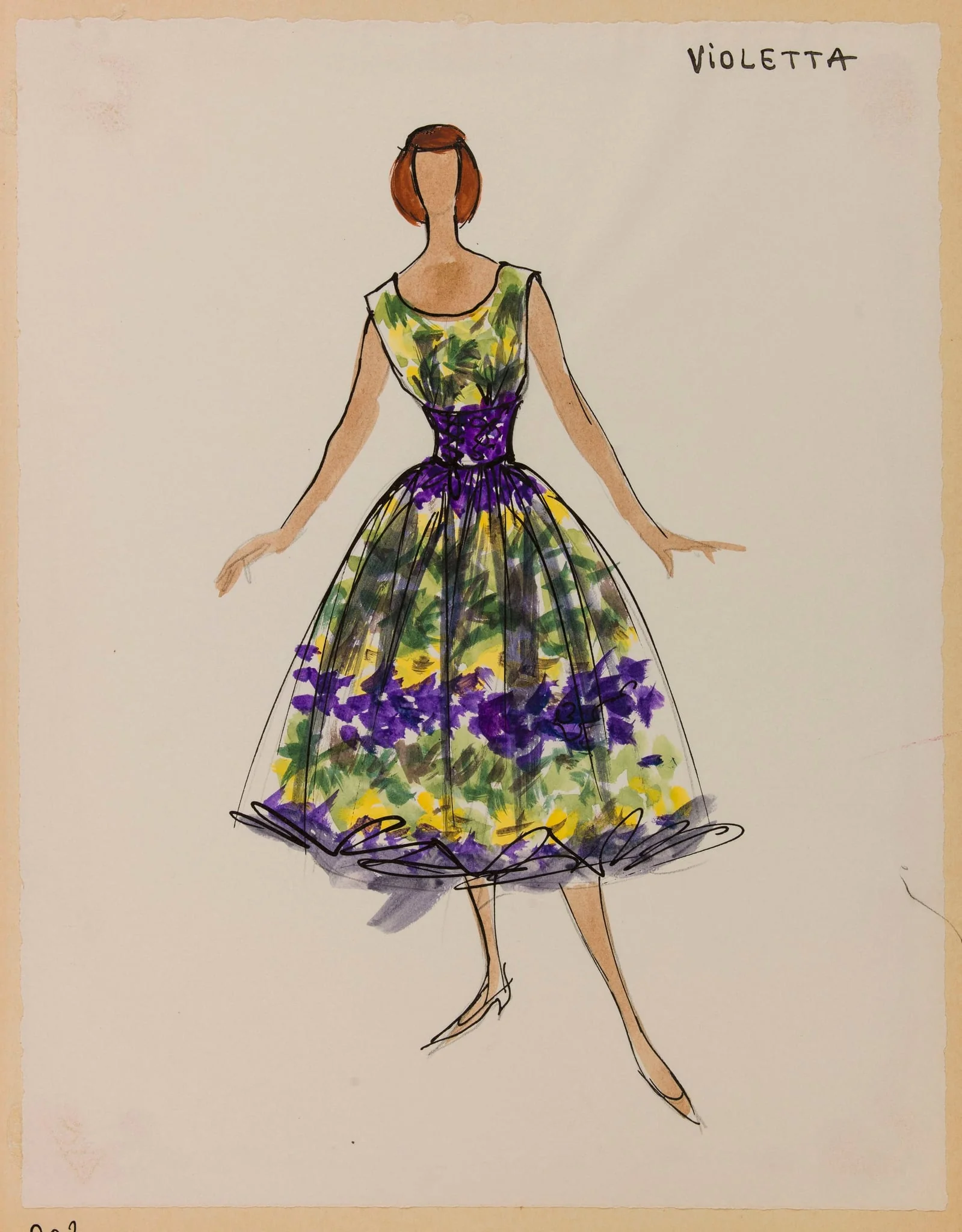 Violetta, by Marie-Louise Carven, 1956