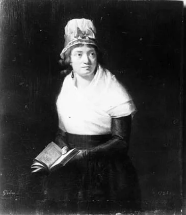 Madame Grobon mère du peintre, by Jean-Michel Grobon, oil, 1798