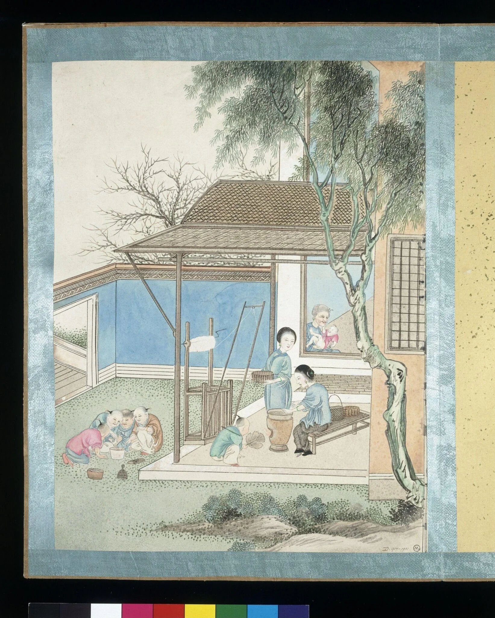 Drawing Silk Filaments, by Jun Wu, paint, 1880
