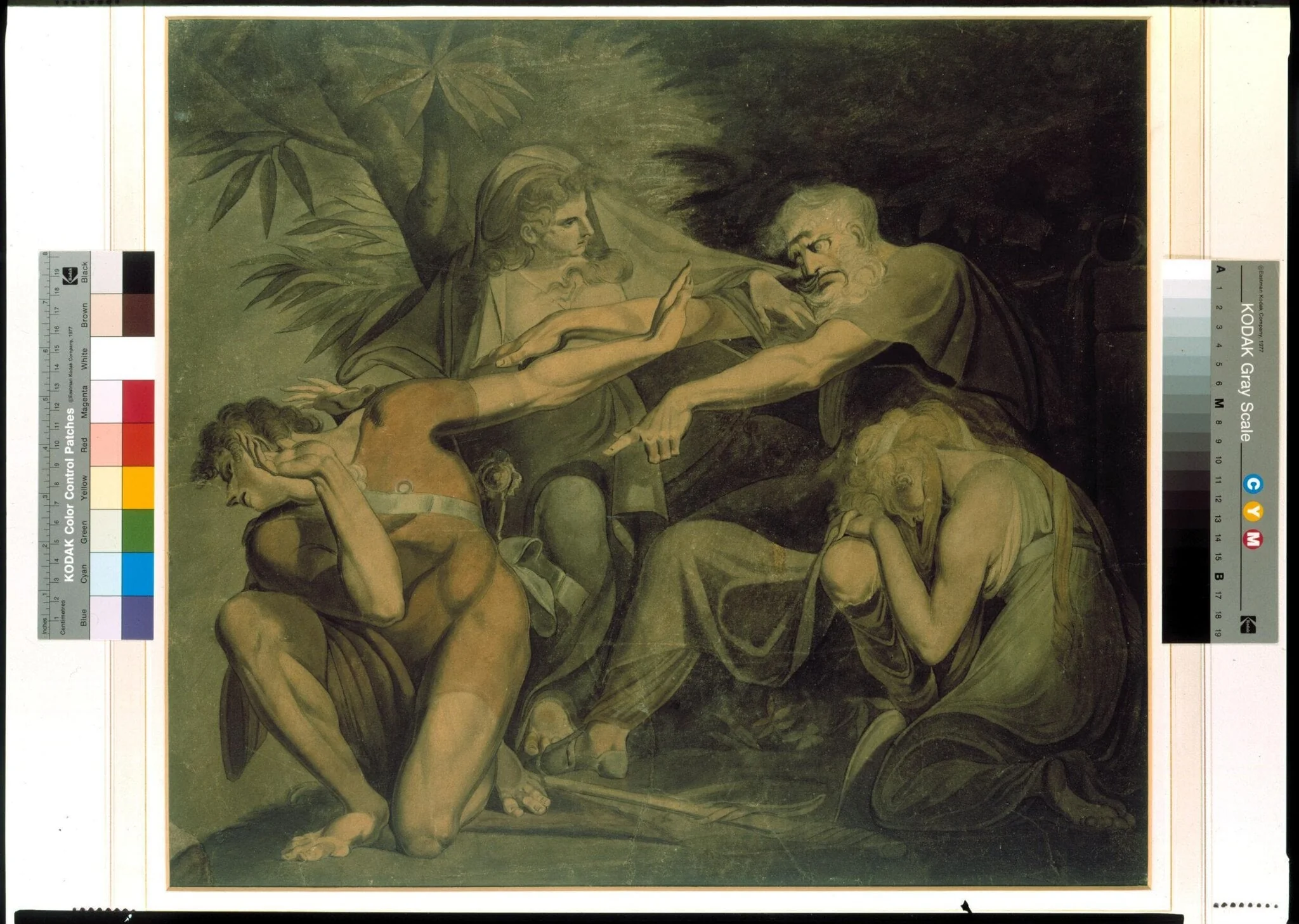 Oedipus cursing his son Polynices