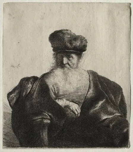 Old Man with Beard, Fur Cap, and Velvet Cloak