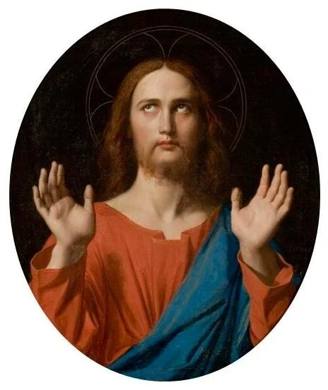 Blessing Christ, by Jean Auguste Dominique Ingres, oil, 1834