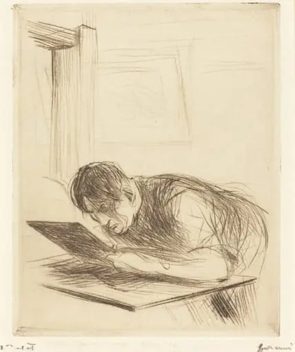 Forain gravant (1ère planche) (Forain Etching) (first plate)