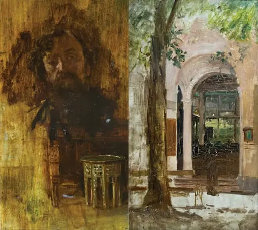 Autoportret Theodor Aman/Peisaj citadin (verso)