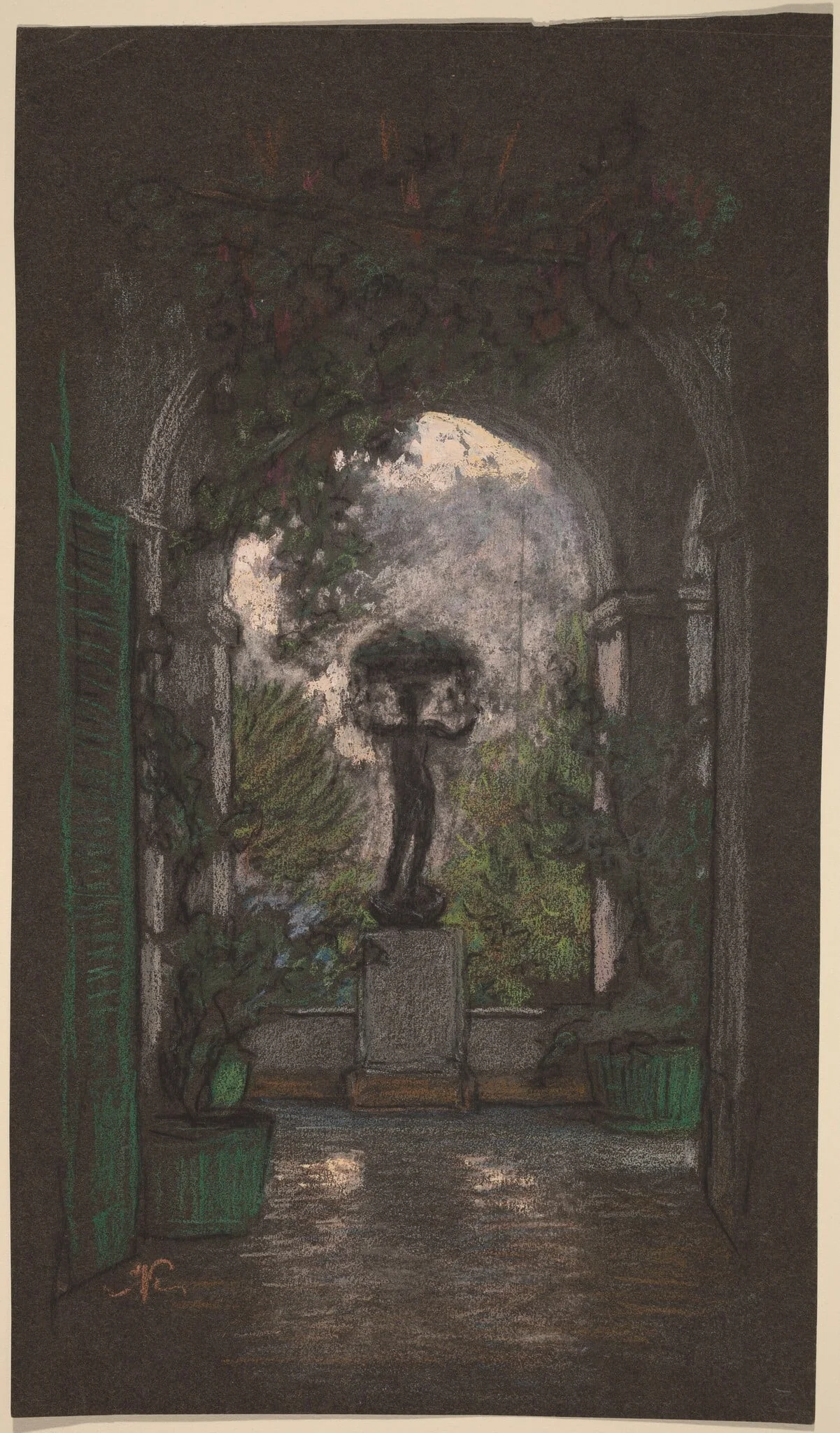 Capri, by Elihu Vedder, pastel, 1913