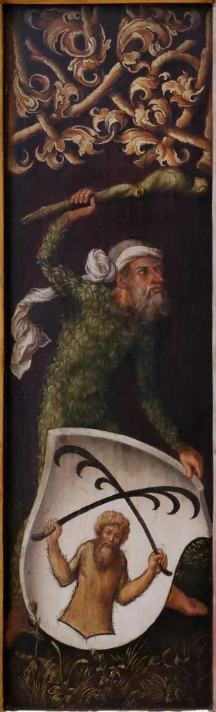 Portrait of Oswolt Krel: "Sylvan Men" with Heraldic Shields of Oswolt Krel