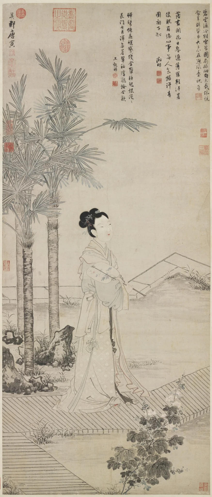 Lady Ban's Round Fan, by Tang Yin, unspecified
