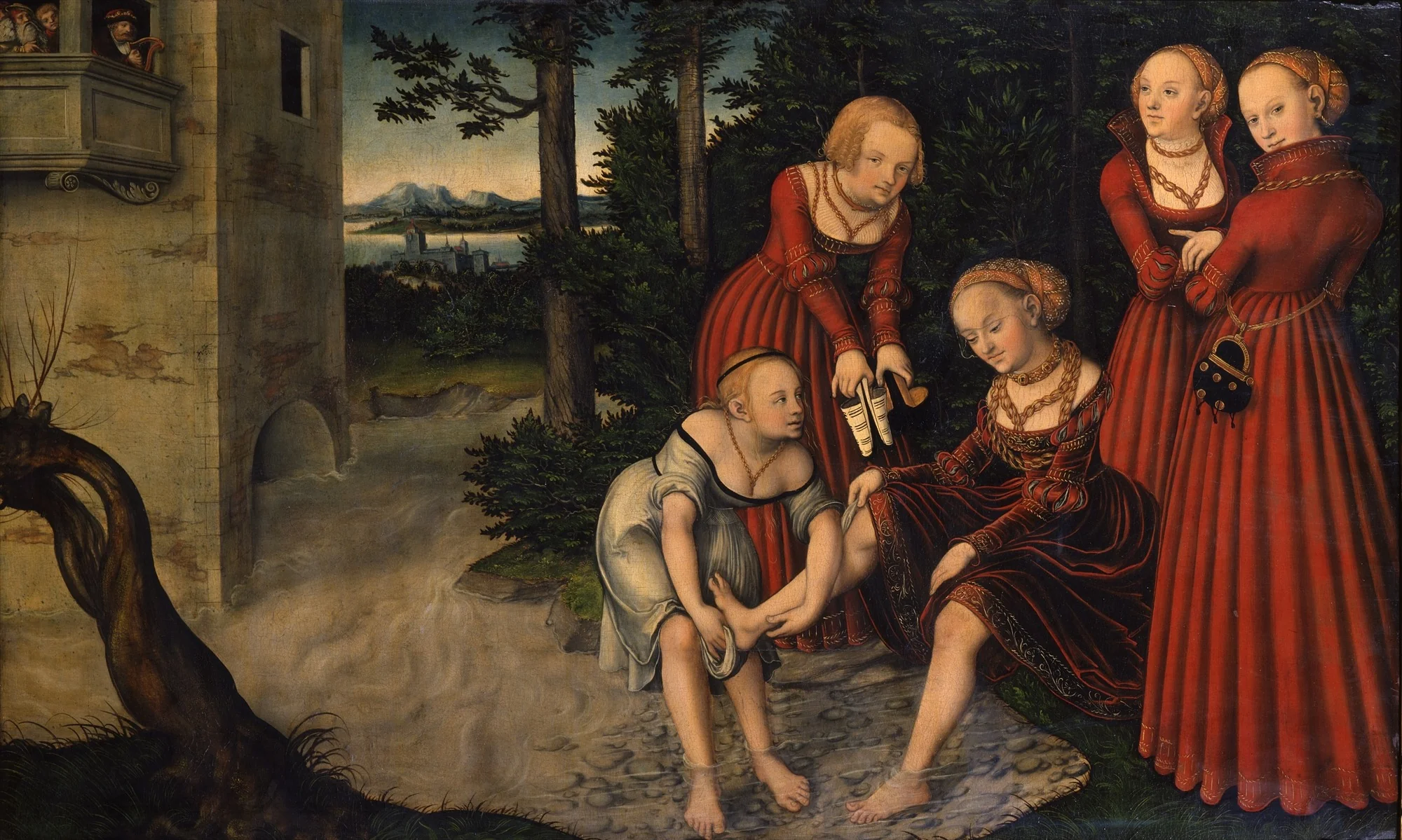 David and Bathsheba, by Lucas Cranach the Younger, oil, 1537