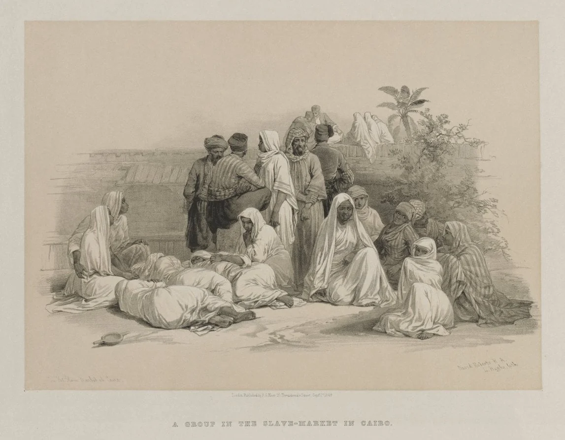 Egypt and Nubia, Volume III: In the Slave Market at Cairo, by Louis Haghe, 1849