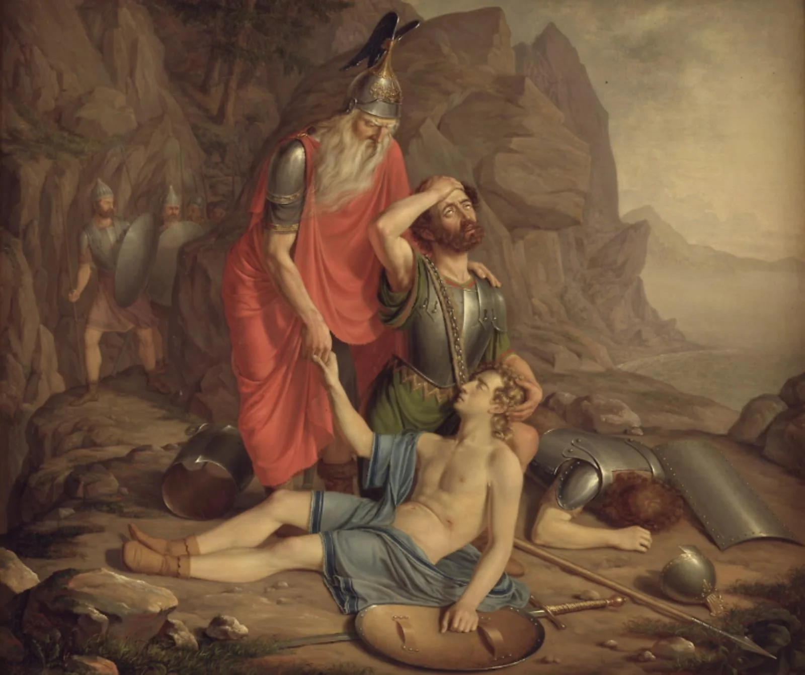 Oscars død, by Unknown, 1828
