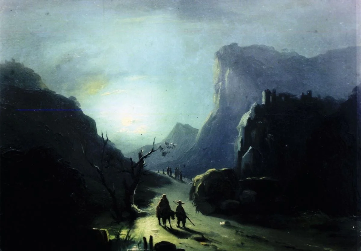 Peisaj nocturn, by Gheorghe Tattarescu, unspecified, 1867