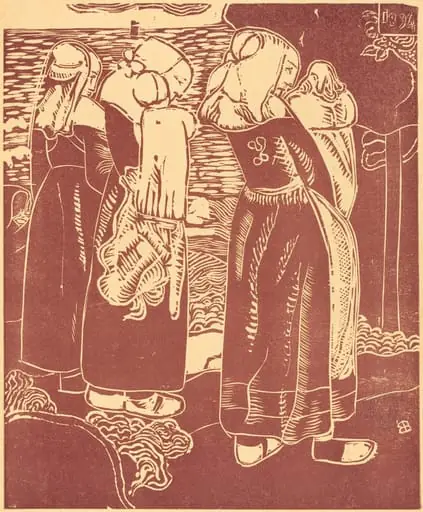 Three Breton Women with Infants