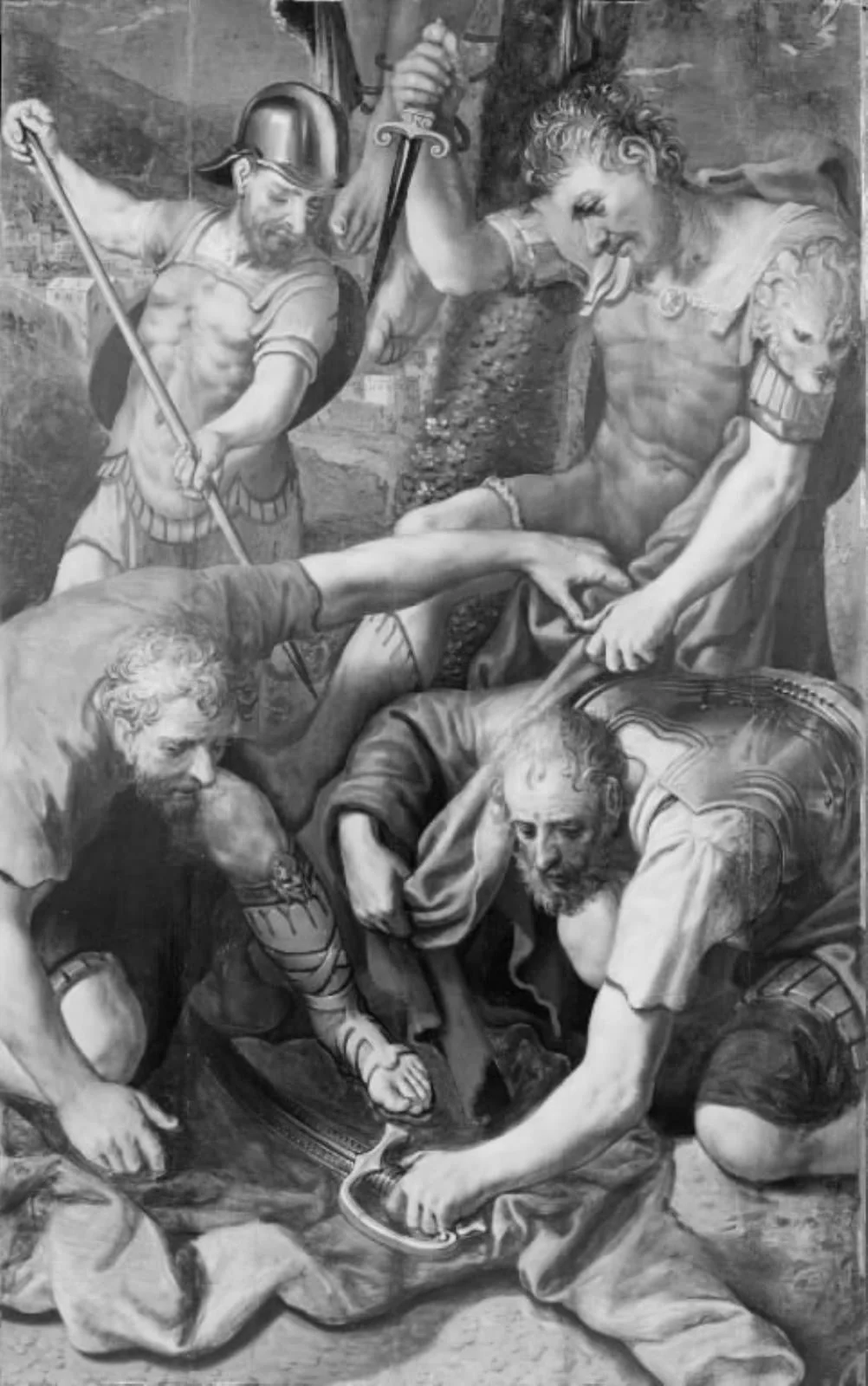 The Soldiers Fighting over Christ's Cloak, by Unknown, 1575