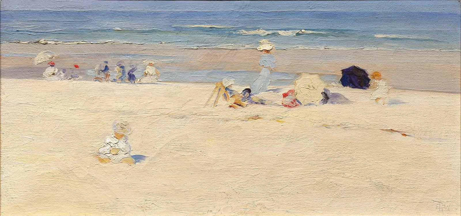 The Beach Afternoon, by Elizabeth Wentworth Roberts, oil, 1909
