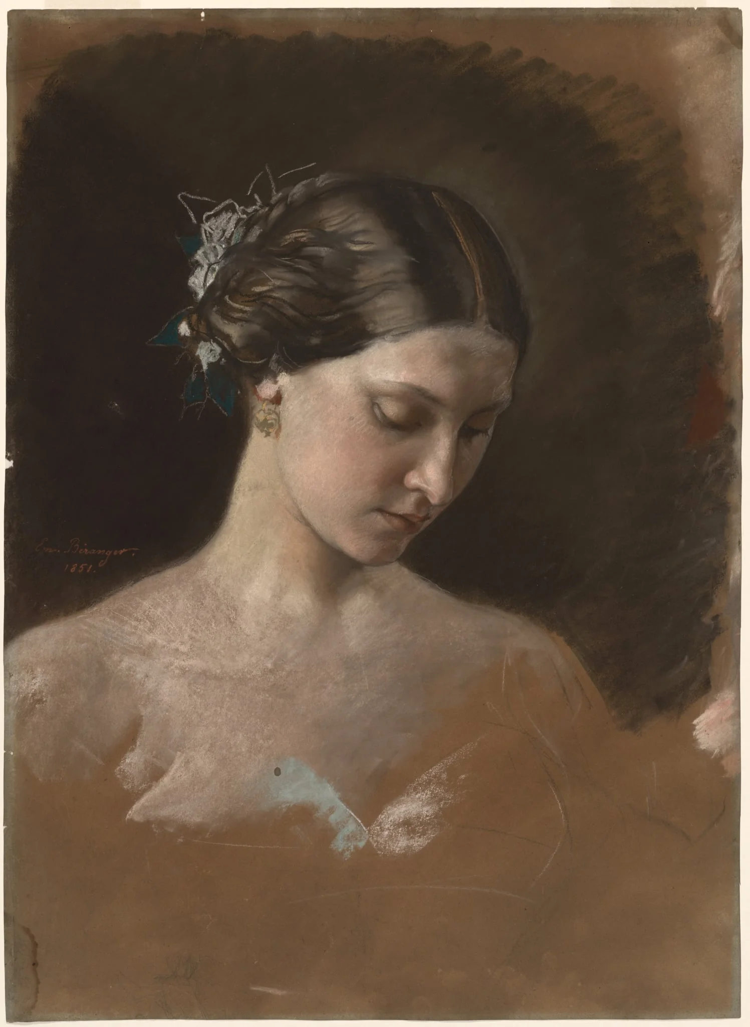 Portrait of a Woman, by Jean-Baptiste Antoine Emile Béranger, 1894