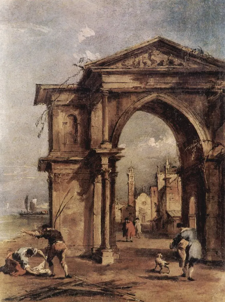 Fantasy Arch with Human Figures