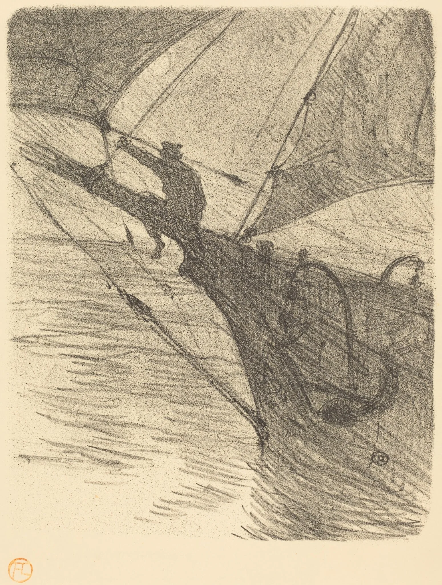 Oceano Nox, by Henri de Toulouse-Lautrec, ink, 1895