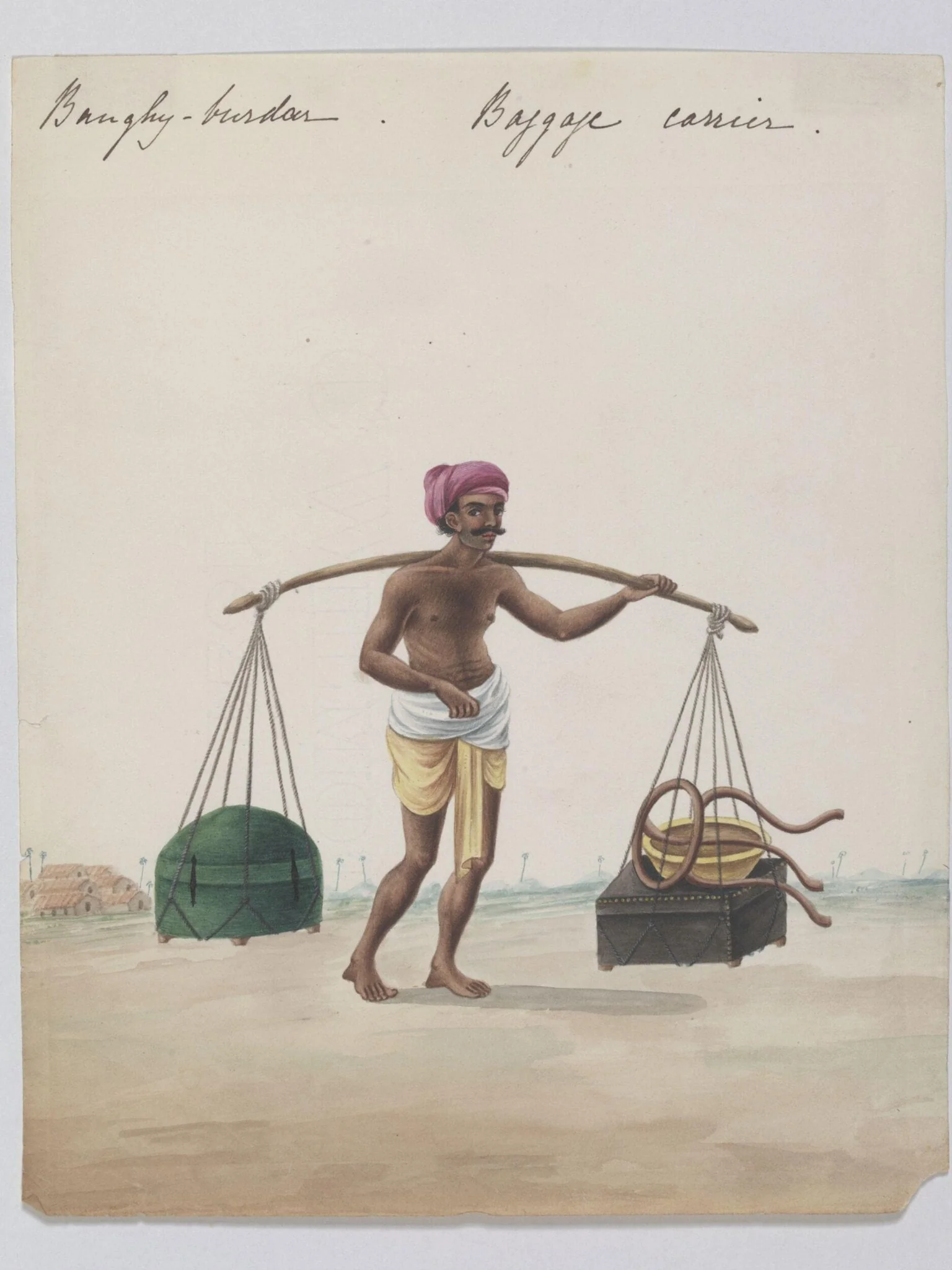 A baggage carrier, by Unknown, paint, 1826