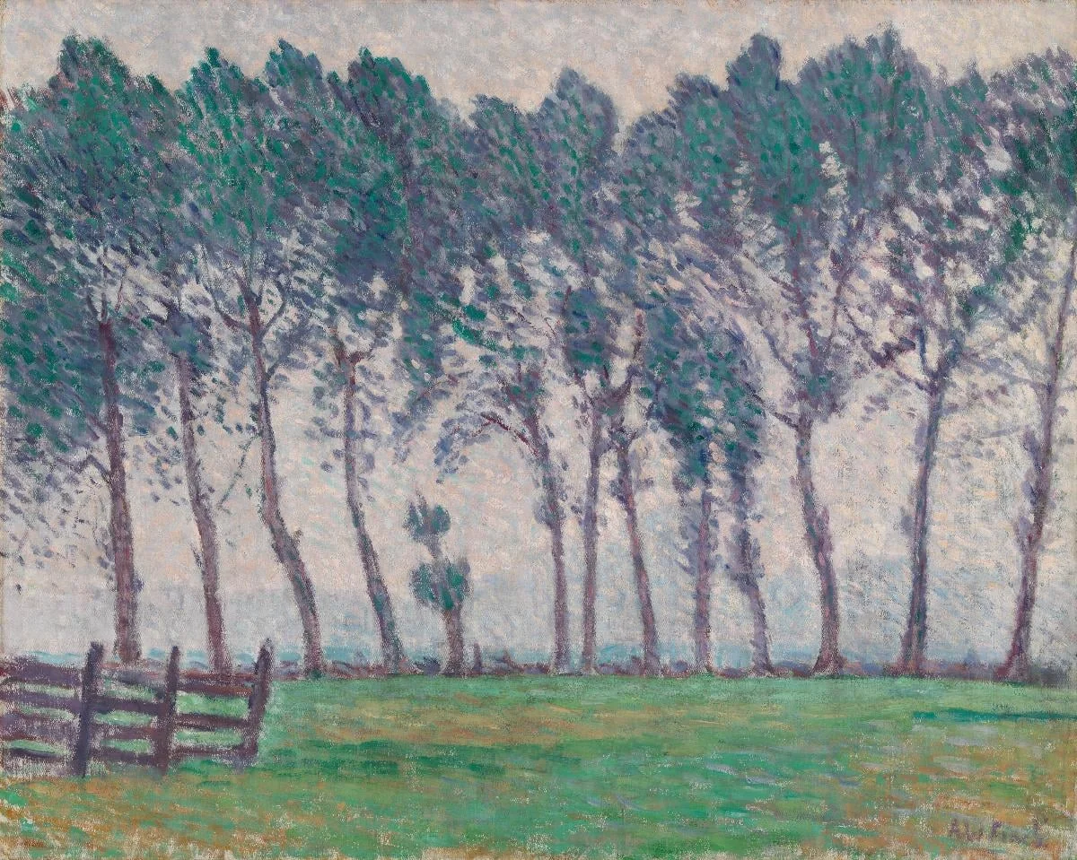 Sadesää Hampton Courtissa (Maisema Twickenhamista), by Alfred William Finch, unspecified