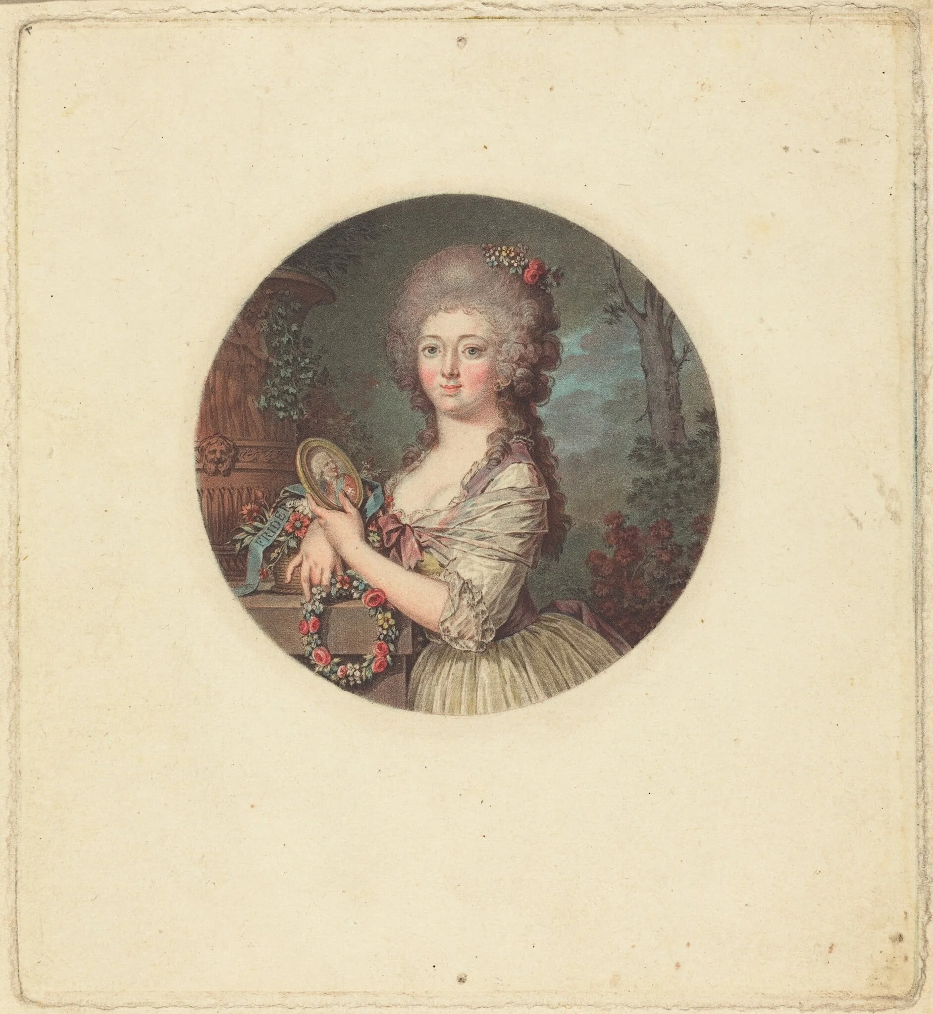 Portrait d'une jeune princesse, by Jean-François Janinet, ink, 1783