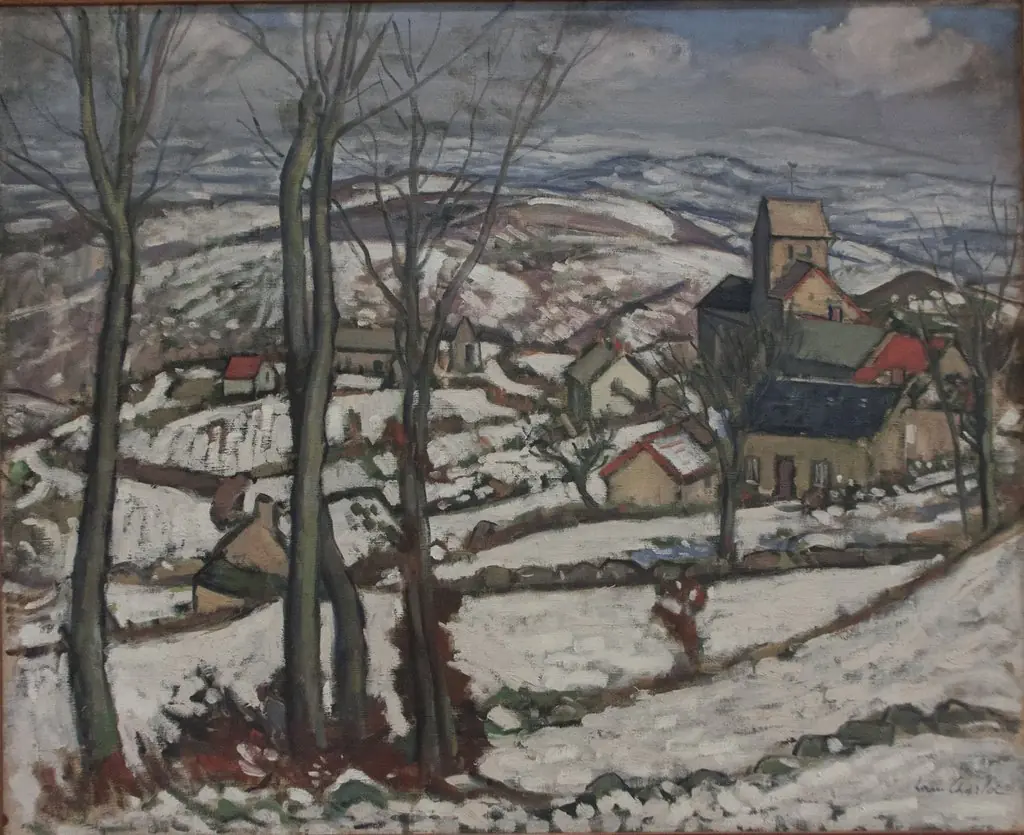 Village at Morvan under Snow
