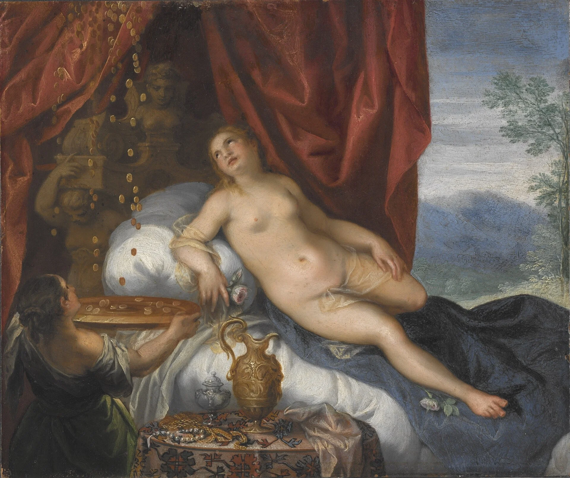 Danaë and the Shower of Gold, by Unknown, unspecified